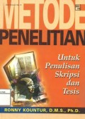 Metode penelitian ; Untuk penyusunan sekripsi dan tesis (Edisi revisi)