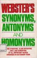 Webster's Synonyms, Antonyms, And Homonyms
