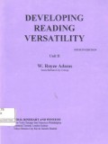 Developing Reading Versatility ; Unit II