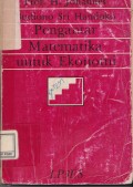 Pengantar Matematika Untuk Ekonomi