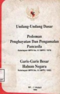 UUD pedoman penghayatan dan pengamalan pancasila Tap. MPR No. II/MPR/1978