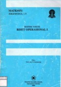 Riset Operasional 1 ; MATK 4431/3 SKS/Modul 1-9