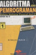 Algoritma dan pemrograman : dalam bahasa pascal dan C; (buku1)