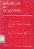 Bahasa dan sastra