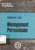 Beberapa Segi Management Perusahaan