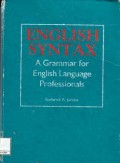 English Syntax A Grammar for English Language Professionals