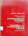 Student's Guide to Exercises For Intermediate Algebra (Algebra : An Intermediate Course)